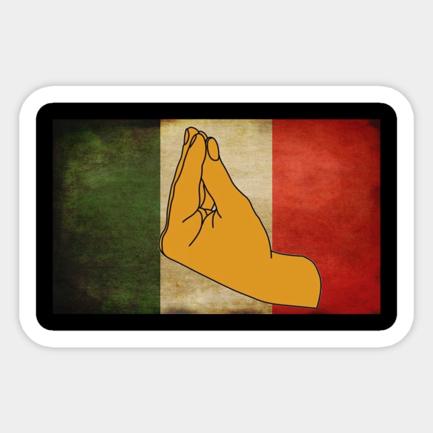 ITALIAN PINCHED FINGERS Sticker by Cult Classics